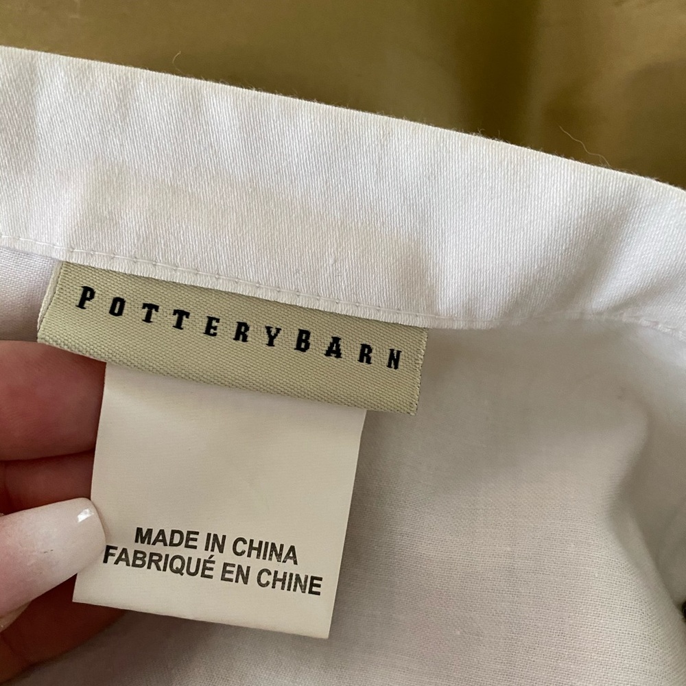 2 Pottery Barn Silk drapes 1 French door curtain